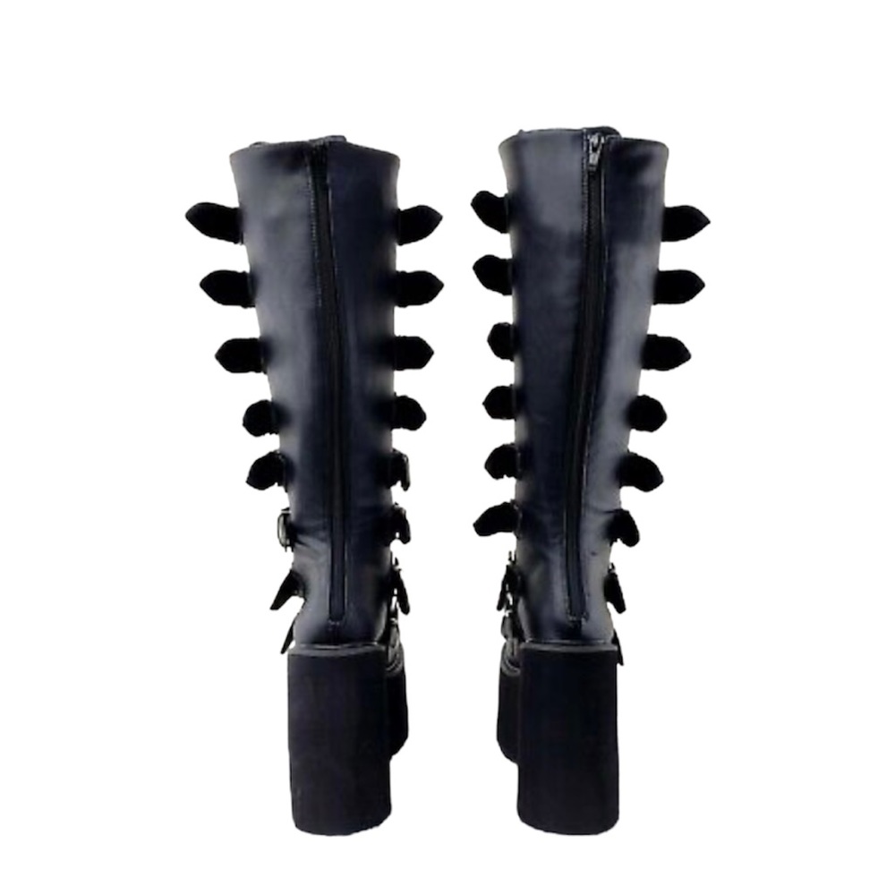 New Demonia Trinity Swing 815 Black Matte Goth Kn… - image 2